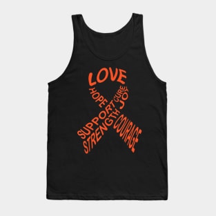 Leukemia Cancer Awareness Fight Cancer Ribbon Tank Top